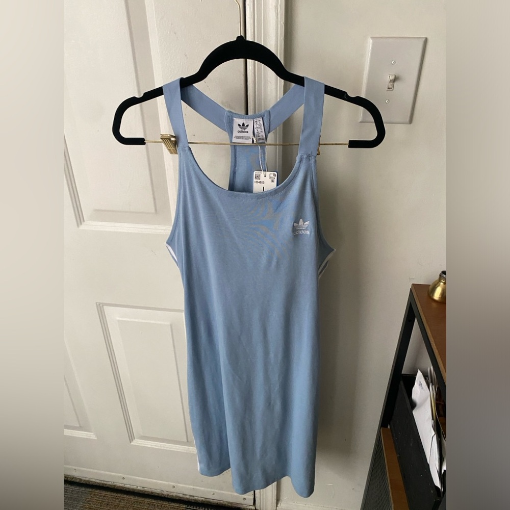 Large, Powder Blue, Adidas Racerback Dress - Picture 2 of 7